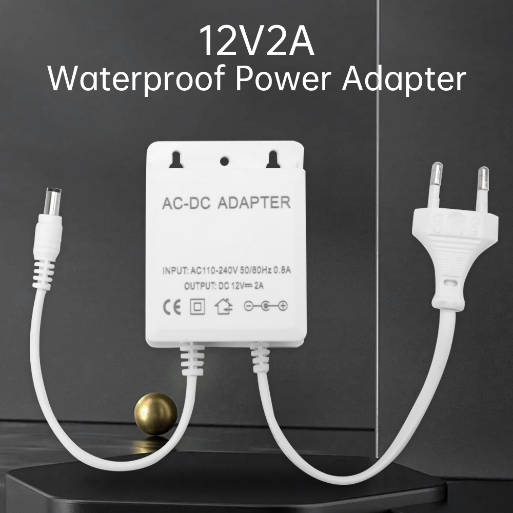 Outdoor Power Port - DC12V 2A EU Plug Adapter Security