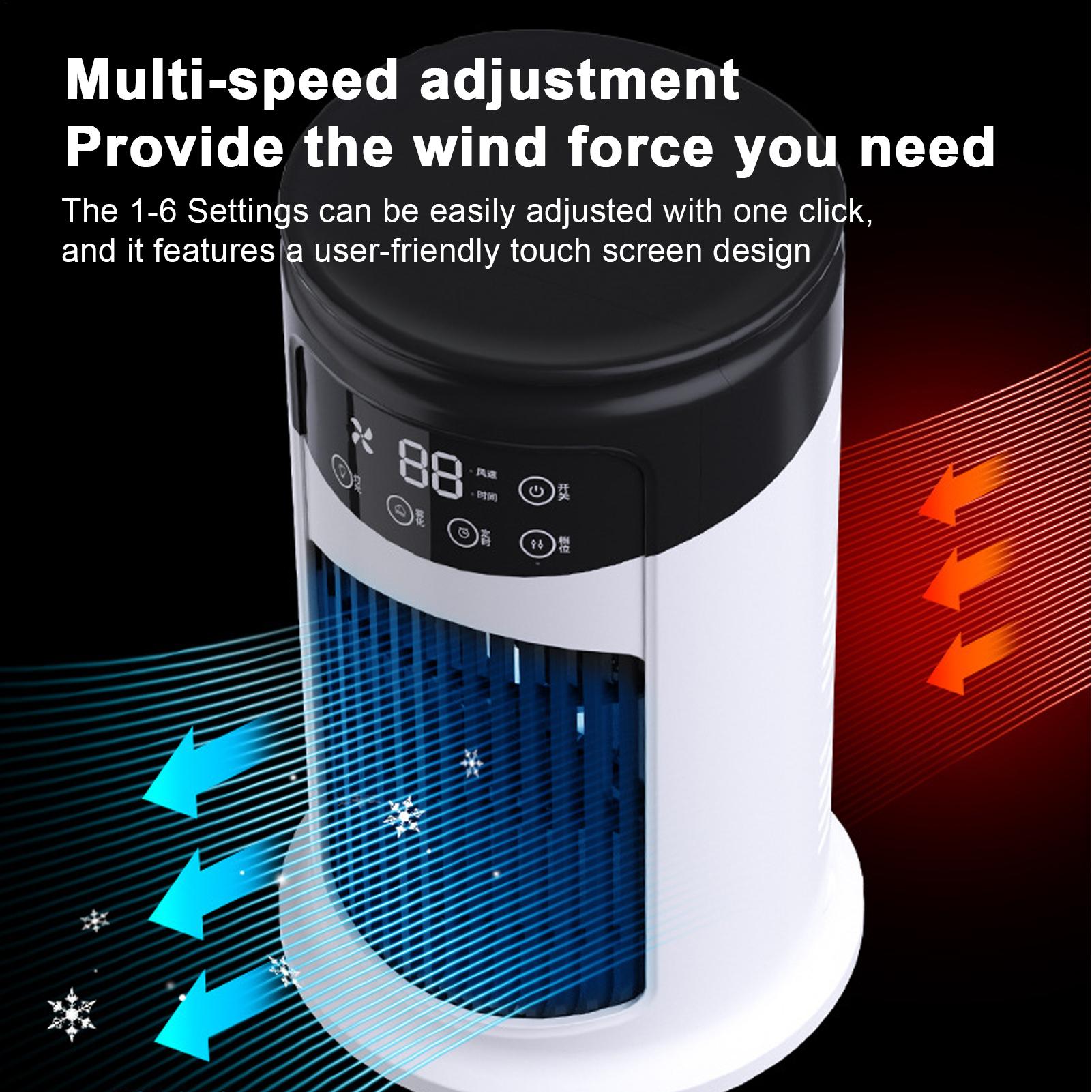 Outdoor Usb Power Bank - Portable Air Conditioner Fan 6 Speeds