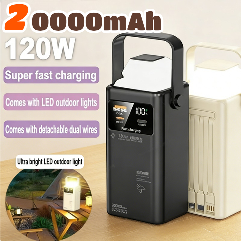 Outdoor Power Adapter Usb C - 120W Power Bank 200000mAh Large Capacity