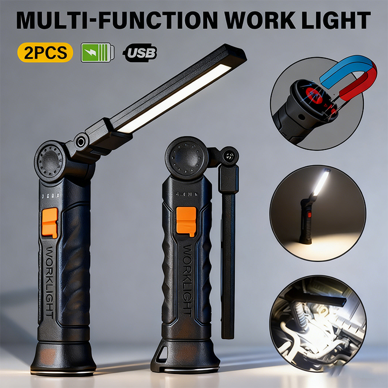 Outdoor Usb Power Bank - Portable COB LED Flashlight USB Rechargeable