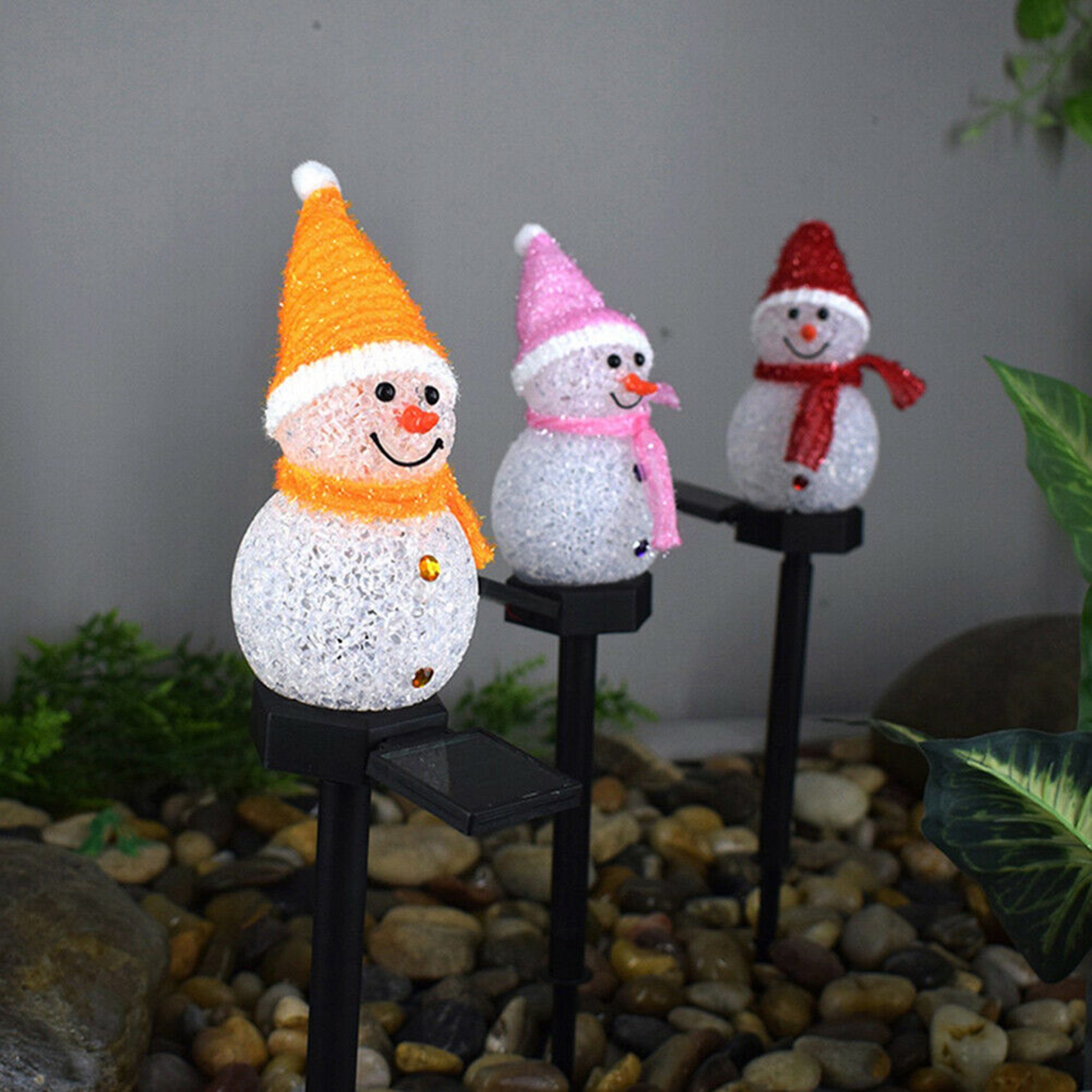 Outdoor Power For Xmas Lights - A72P Snowman Solar Lights Christmas Solar