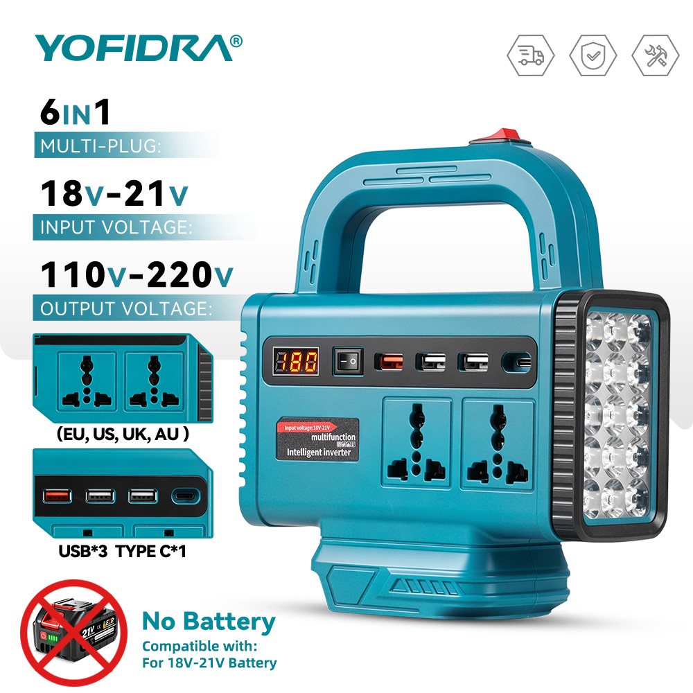 Outdoor Power Adapter Usb C - YOFIDRA 220V Portable Power Inverter Outdoor