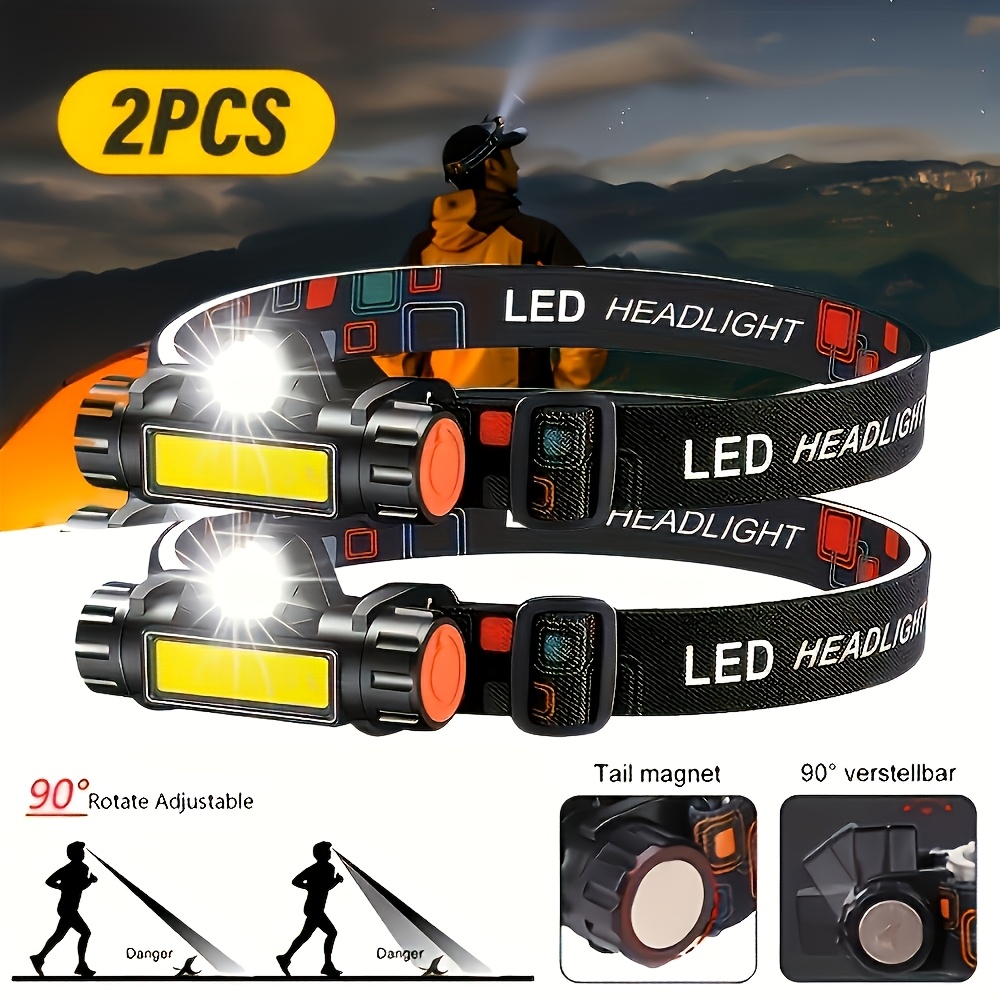 Outdoor Power Head - 1-5PCS Rechargeable COB LED Headlamp Strong