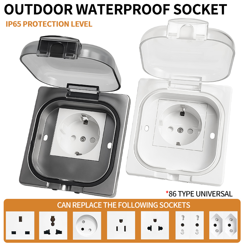 Outdoor Power Distribution Box - IP65 Waterproof Outdoor Socket, 16A High