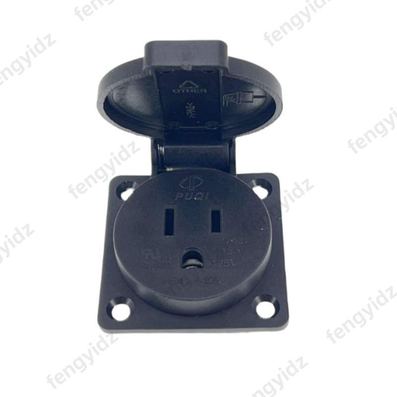 Black 125V 15A 20A IP44 CE Ame - Outdoor Power Receptacle review and price