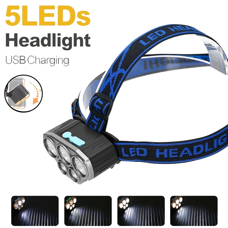 Rechargeable 5 LED Headlight U - Outdoor Power Head review and price