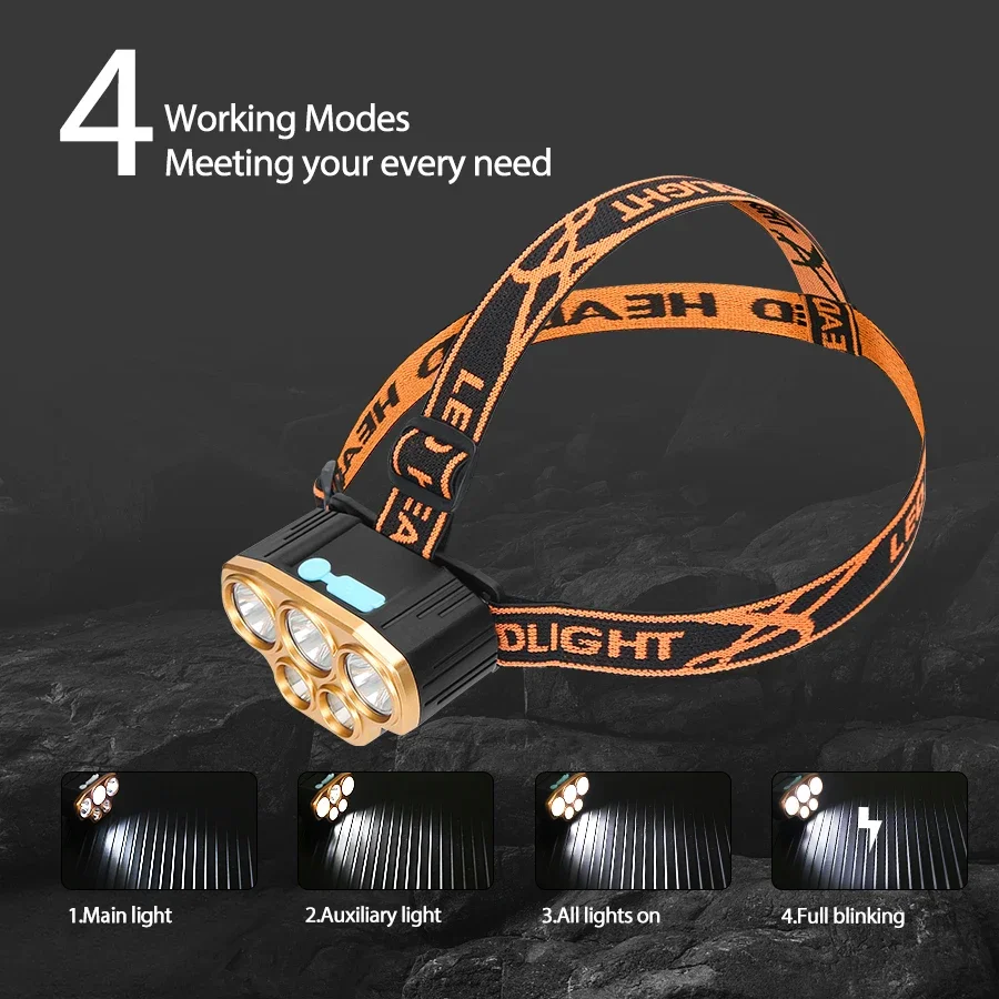 Rechargeable 5 LED Headlight U - Outdoor Power Head review and price