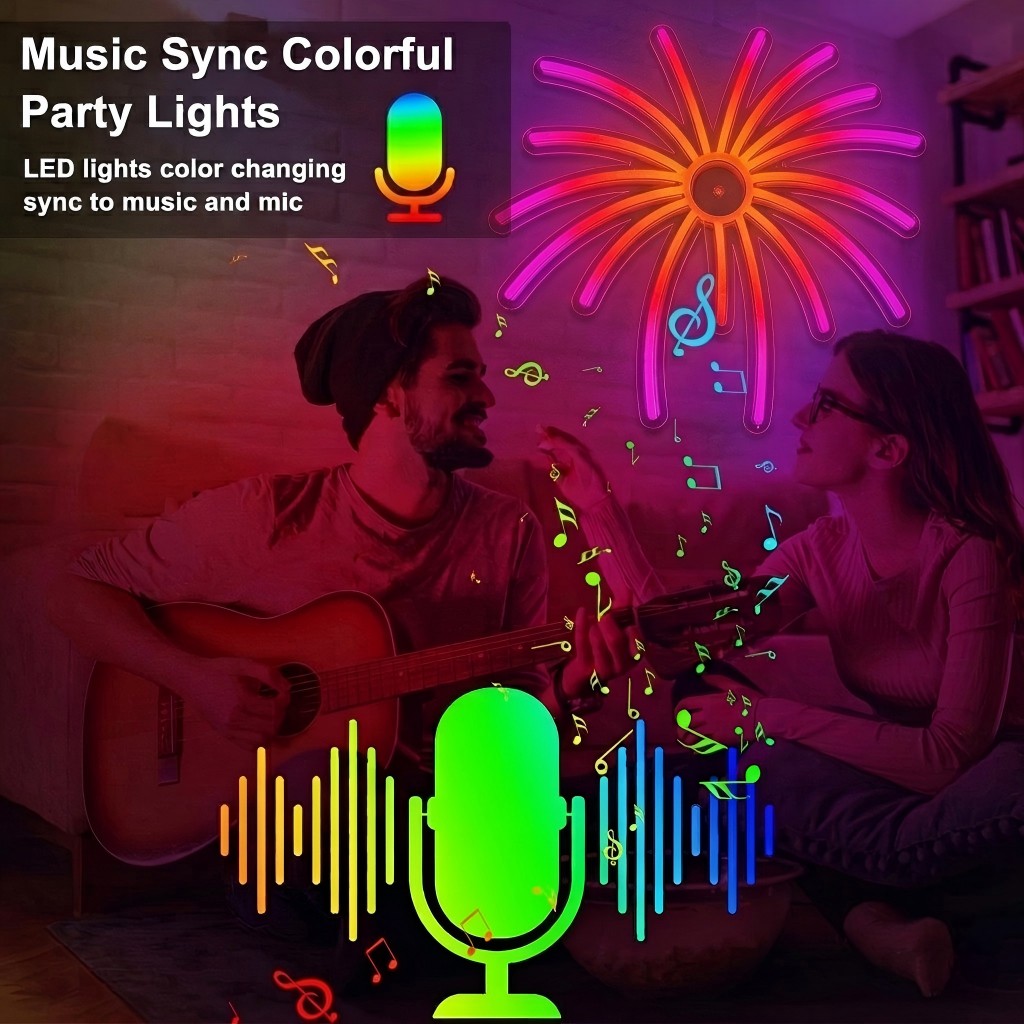 RGB Fireworks Neon Sign LED Li - Outdoor Power For Xmas Lights review and price