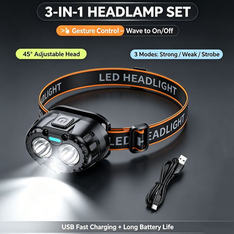 Powerful LED Headlamp IPX4 Wat - Outdoor Power Head review and price