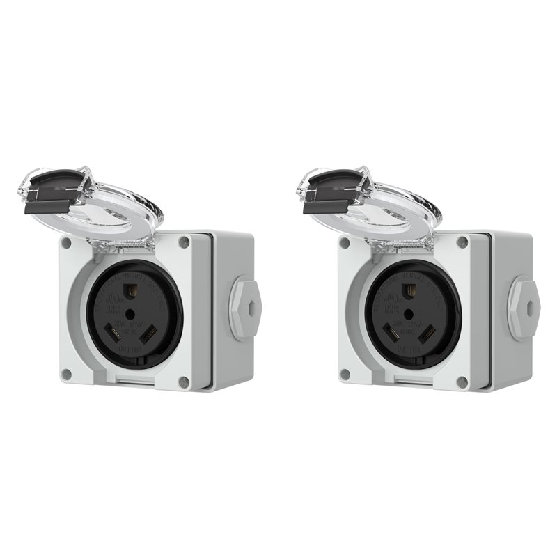 2X 30Amp Power Outlet Box,125V - Outdoor Power Receptacle review and price
