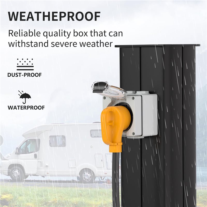 2X 30Amp Power Outlet Box,125V - Outdoor Power Receptacle review and price