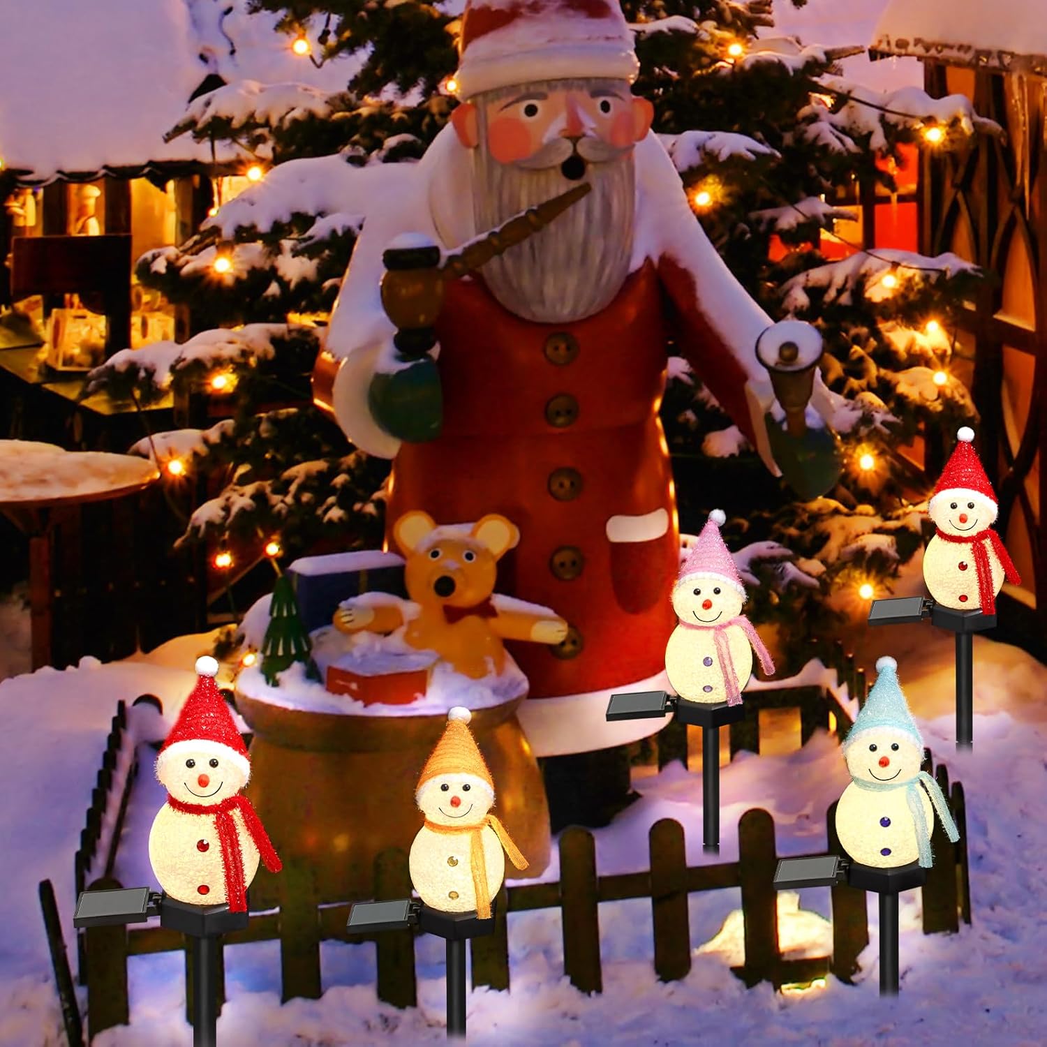 LED Snowman Solar Garden Light - Outdoor Power For Xmas Lights review and price