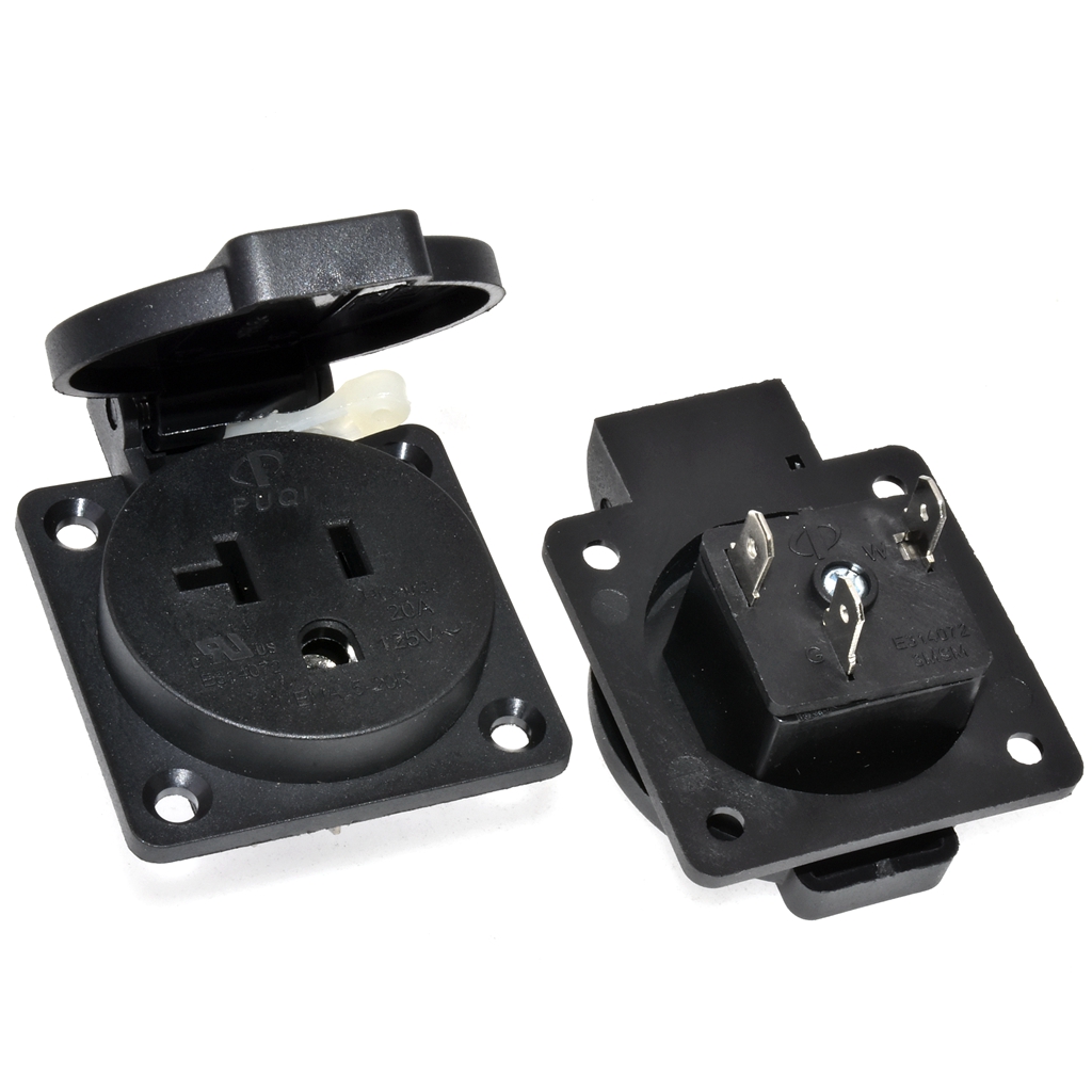 Black 125V 15A 20A IP44 CE Ame - Outdoor Power Receptacle review and price