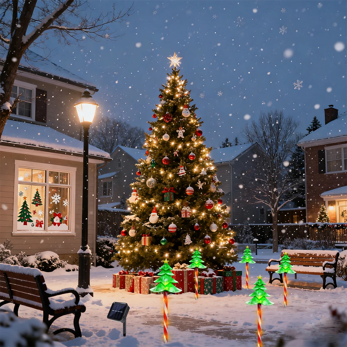 Pop 5pcs/set LED Xmas Tree Dec - Outdoor Power For Xmas Lights review and price