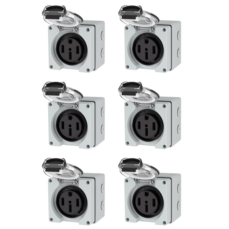 Y17A 6X 50Amp Power Outlet Box - Outdoor Power Receptacle review and price