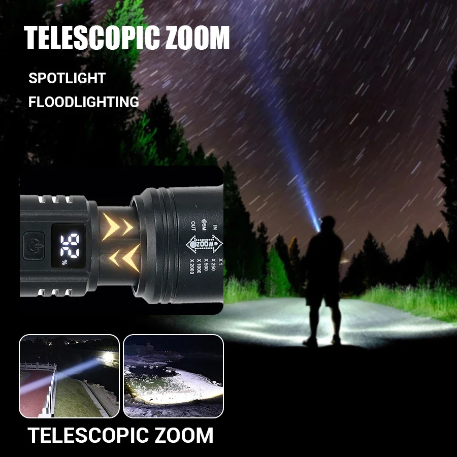 9900LM Powerful LED Flashlight - Outdoor Usb Power Bank review and price