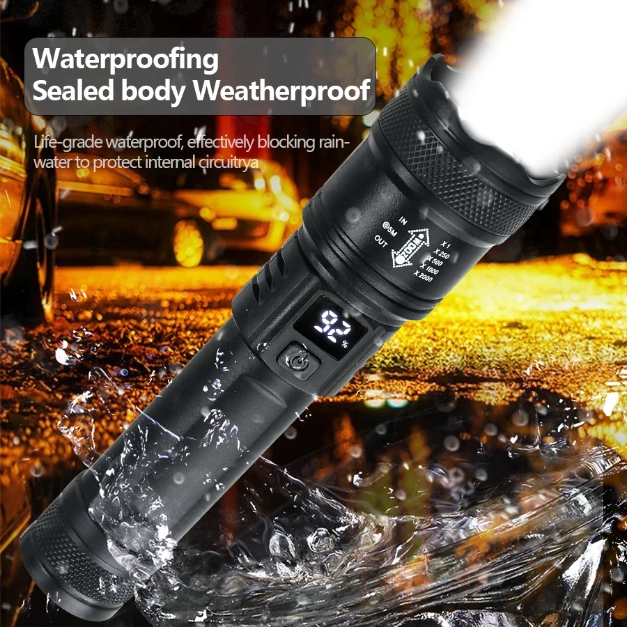 9900LM Powerful LED Flashlight - Outdoor Usb Power Bank review and price