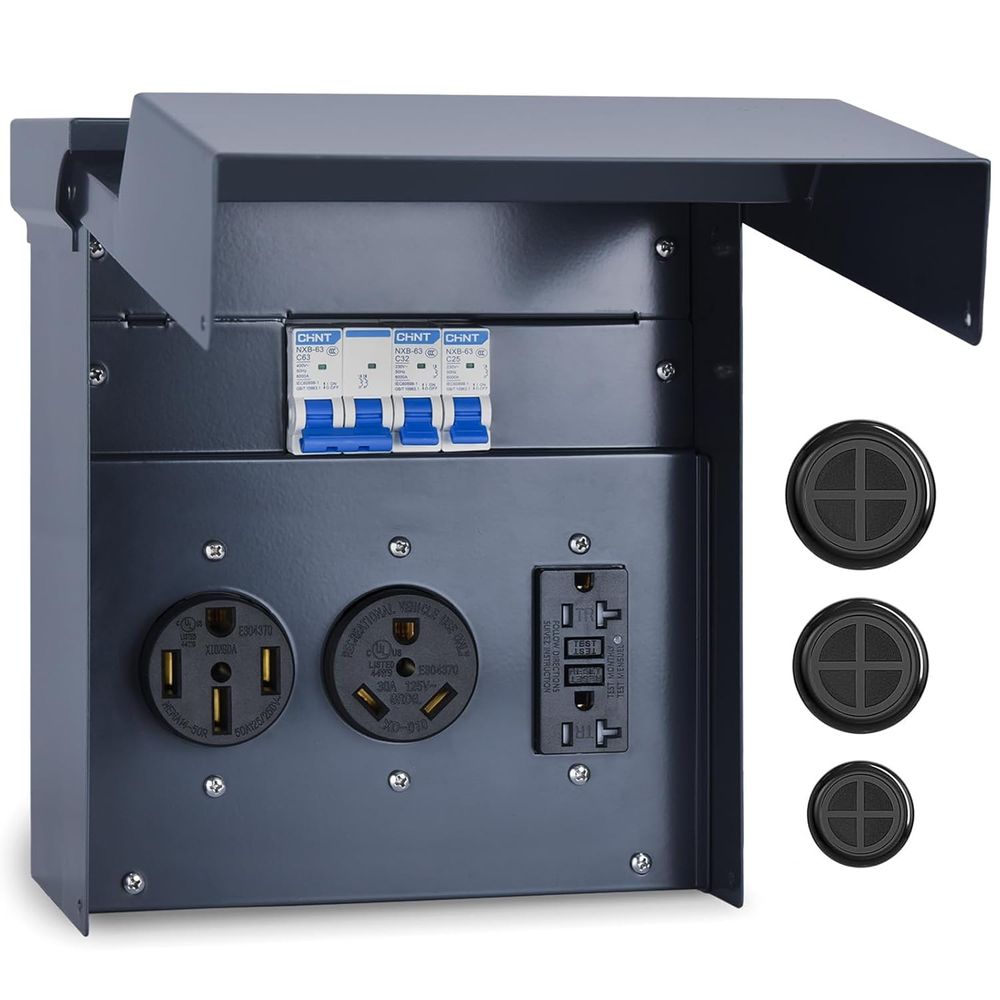 RV Electrical Panel with Break - Outdoor Power Receptacle review and price