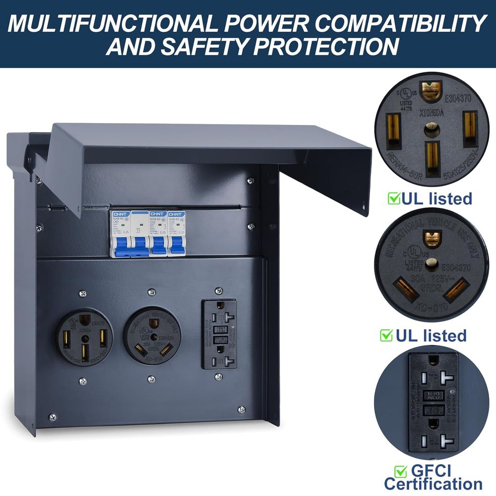 RV Electrical Panel with Break - Outdoor Power Receptacle review and price