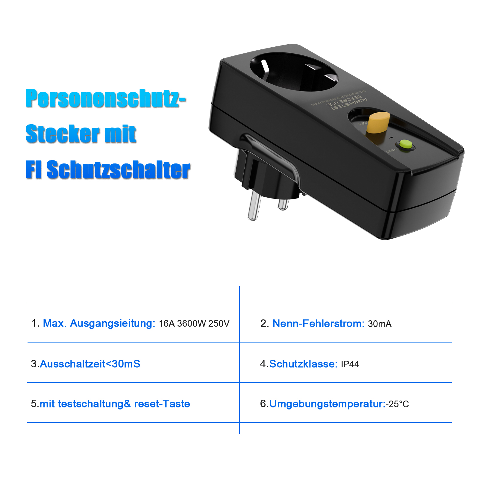 16A Leakage Protection Plug EU - Outdoor Power Port review and price