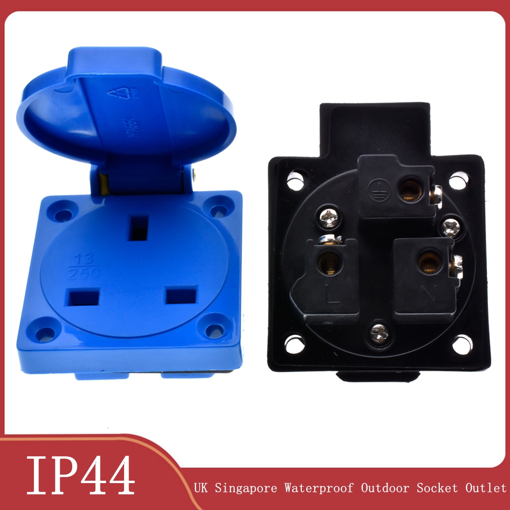 1pcs Britain Black Blue 13A 25 - Outdoor Power Receptacle review and price