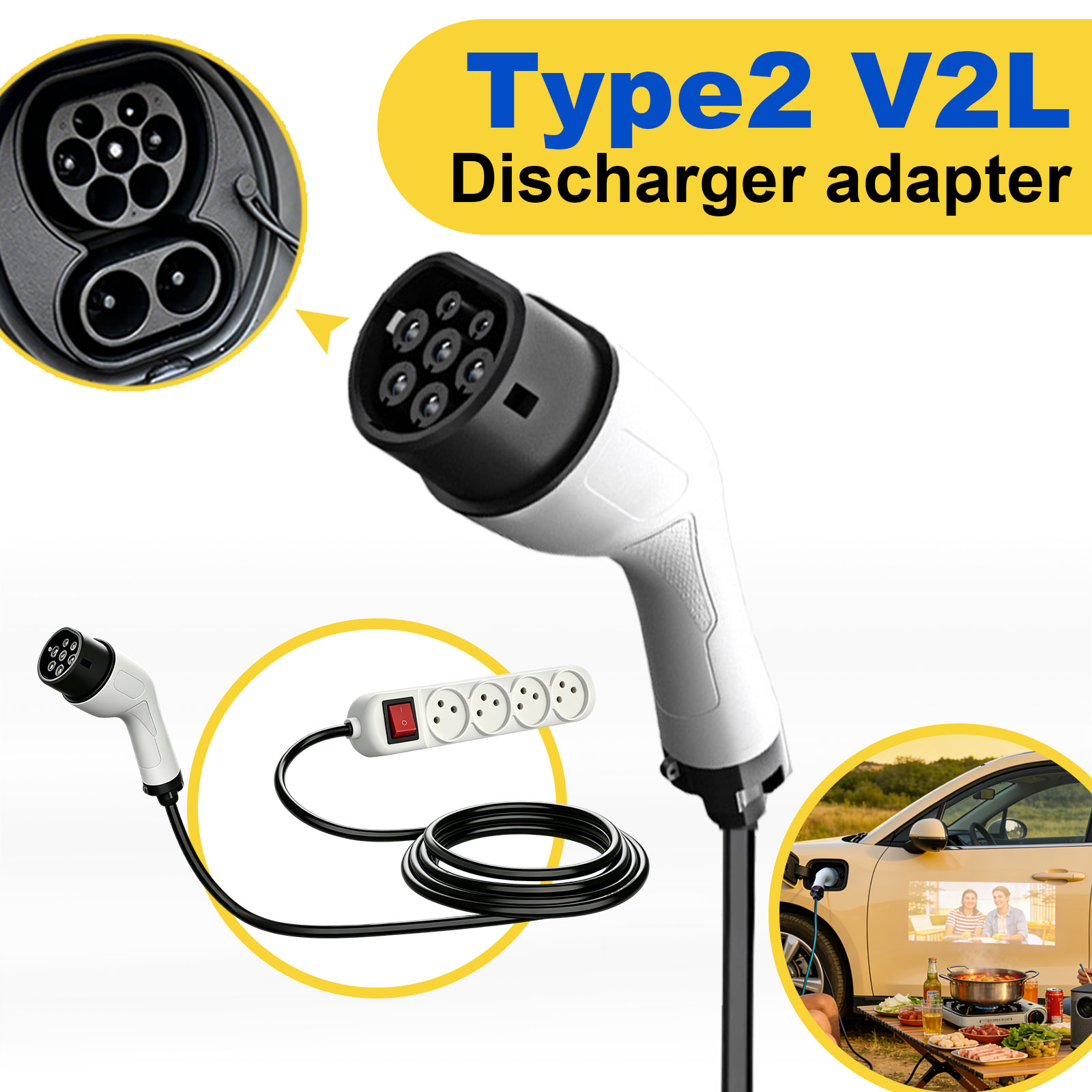 Type2 V2L Discharge Adapter Is - Outdoor Power Port review and price