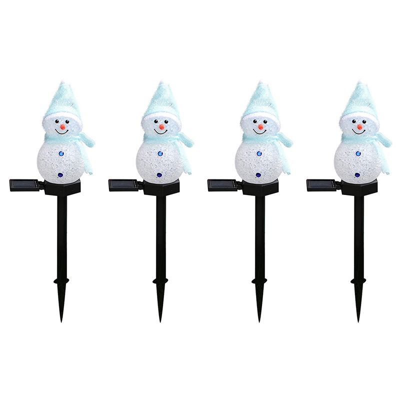 New 4X Snowman Solar Lights Ch - Outdoor Power For Xmas Lights review and price