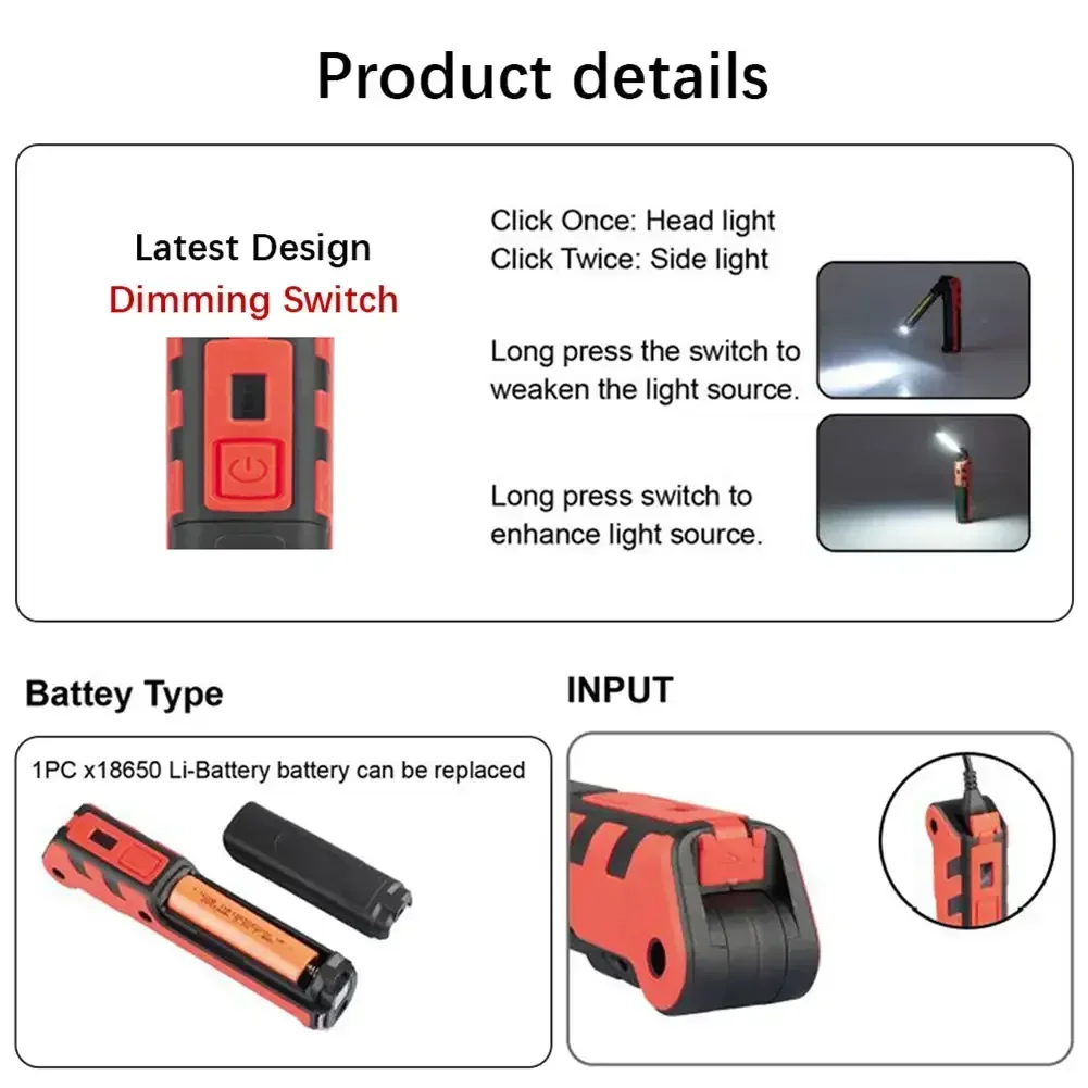 Dimmable COB LED Work Light US - Outdoor Usb Power Bank review and price