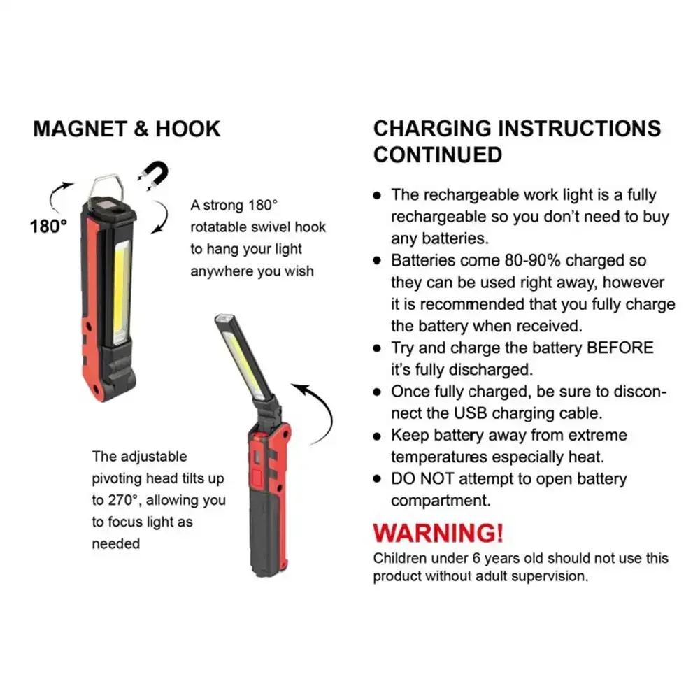 Dimmable COB LED Work Light US - Outdoor Usb Power Bank review and price