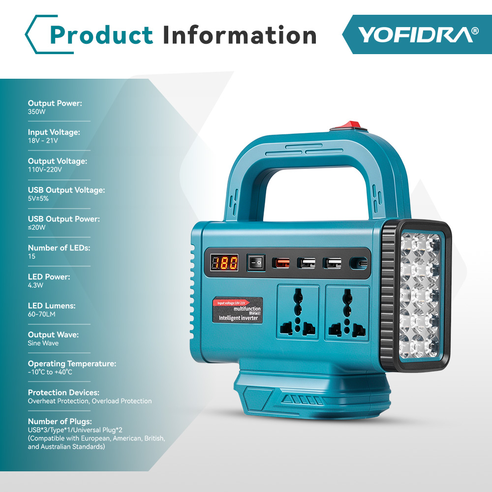 YOFIDRA Portable Power Inverte - Outdoor Power Adapter Usb C review and price