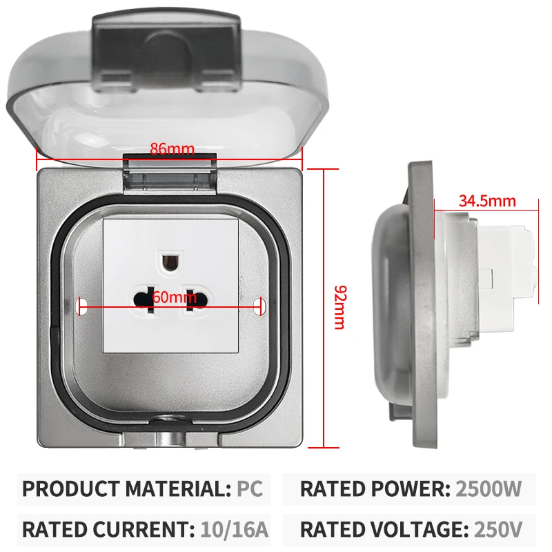 IP65 Waterproof Outdoor Socket - Outdoor Power Receptacle review and price