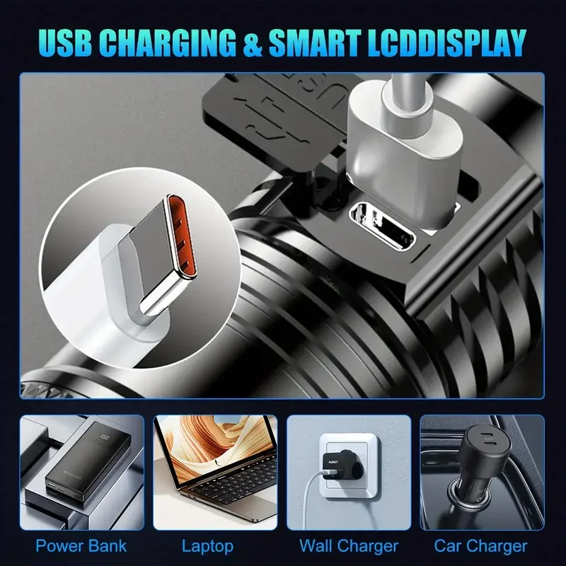 Tactical LED Flashlight 2000LM - Outdoor Usb Power Bank review and price