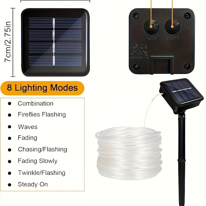 Solar Rope Light 8 Mode Waterp - Outdoor Power For Xmas Lights review and price